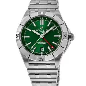 Breitling Chronomat Automatic GMT 40 Green Dial Mens Watch