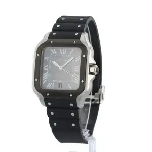 Cartier Santos WSSA0037 Steel Case with Dark Grey dial