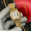 Cartier Silver Diamond 18k Rose Gold Women's Watch