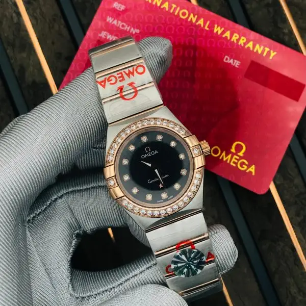 Omega Brown Diamonds Stainless Steel Constellation