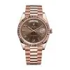 Rolex Day-Date 40 President Chocolate Roman Dial 18k Rose Gold