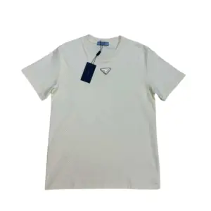 PRADA Triangle Logo Terry T-Shirt