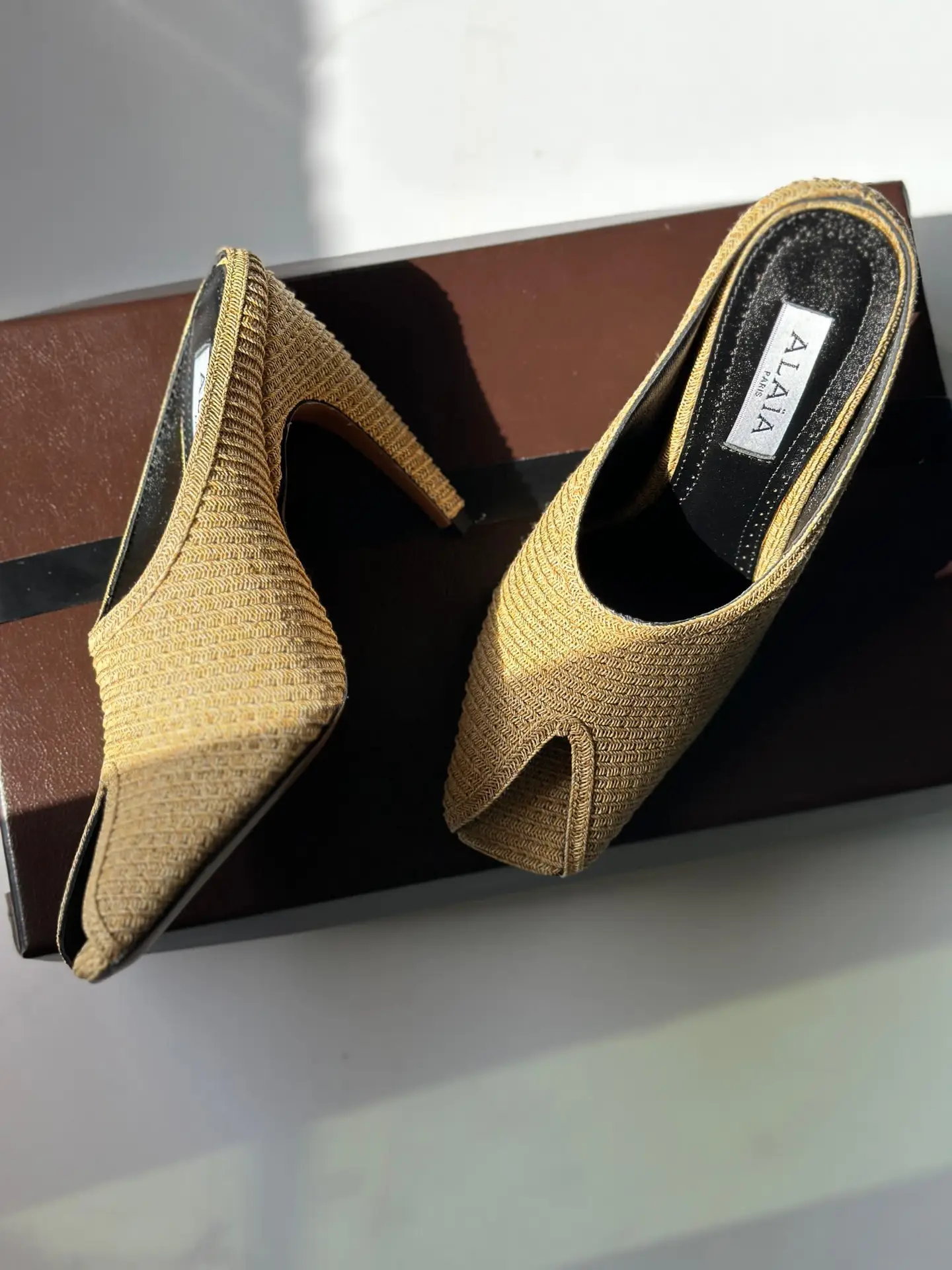 ALAIA Peep Toe Heel Sandals ALAIA Peep Toe Heel Sandals