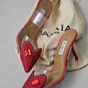 Alaia Transparent Red Heels