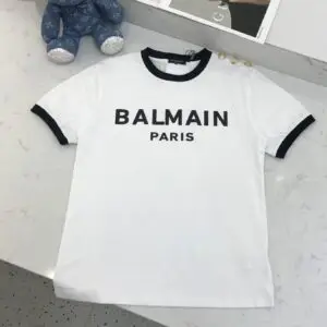 Balmain Flocked-Logo T-shirt