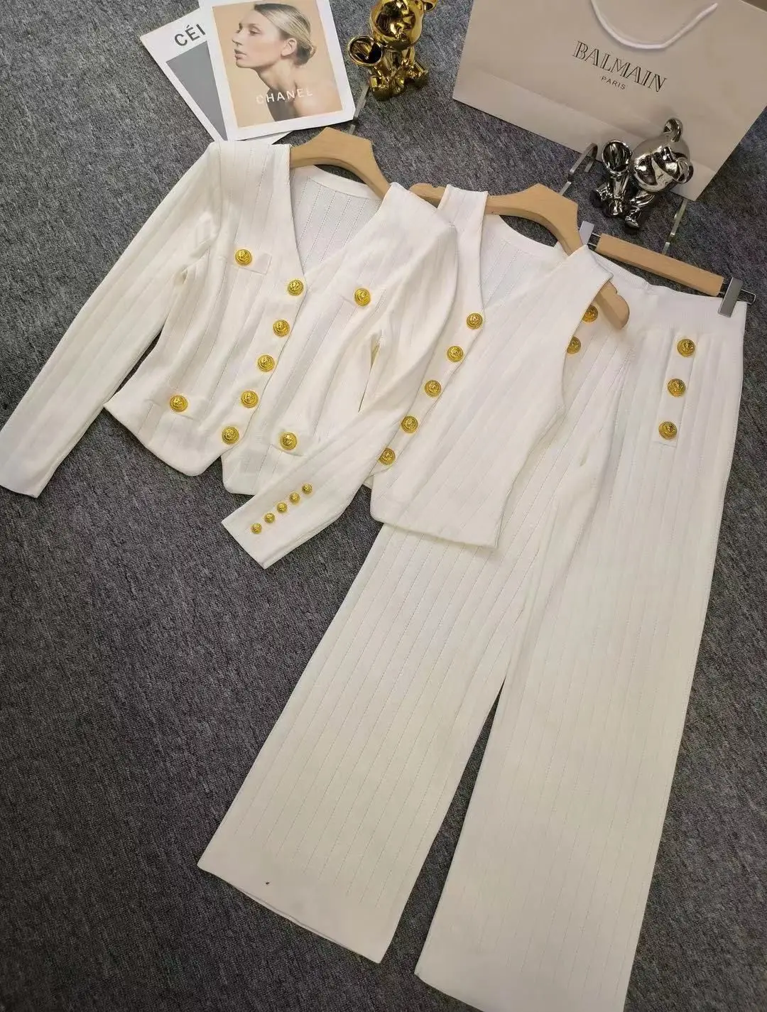 Balmain Style Knitted Coord Set Balmain Style Knitted Coord Set