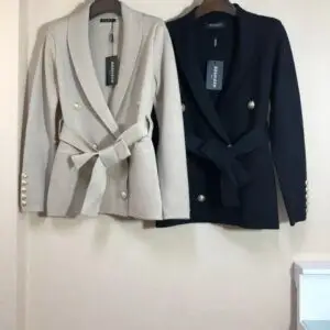 BALMAIN Wool Tie-Belt Coat