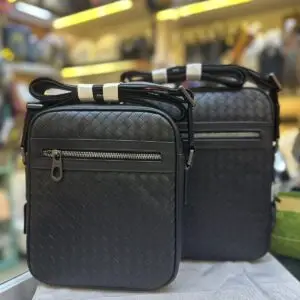 BOTTEGA VENETA Intrecciato Leather Messenger Bag