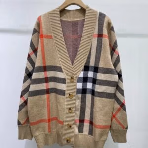Burberry Nova Check Wool Blend Cardigan