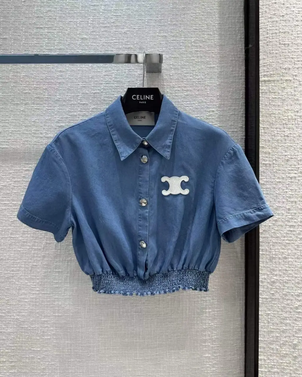 CELINE Cropped Denim Shirt CELINE Cropped Denim Shirt