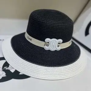 CELINE Damier Raffia Hat