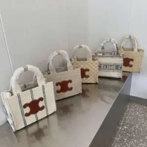 CELINE Logo Patch Top Handle Bag