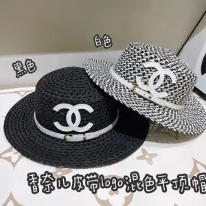 CHANEL Straw Bucket Hat