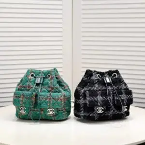 CHANEL Tweed Bucket Bag