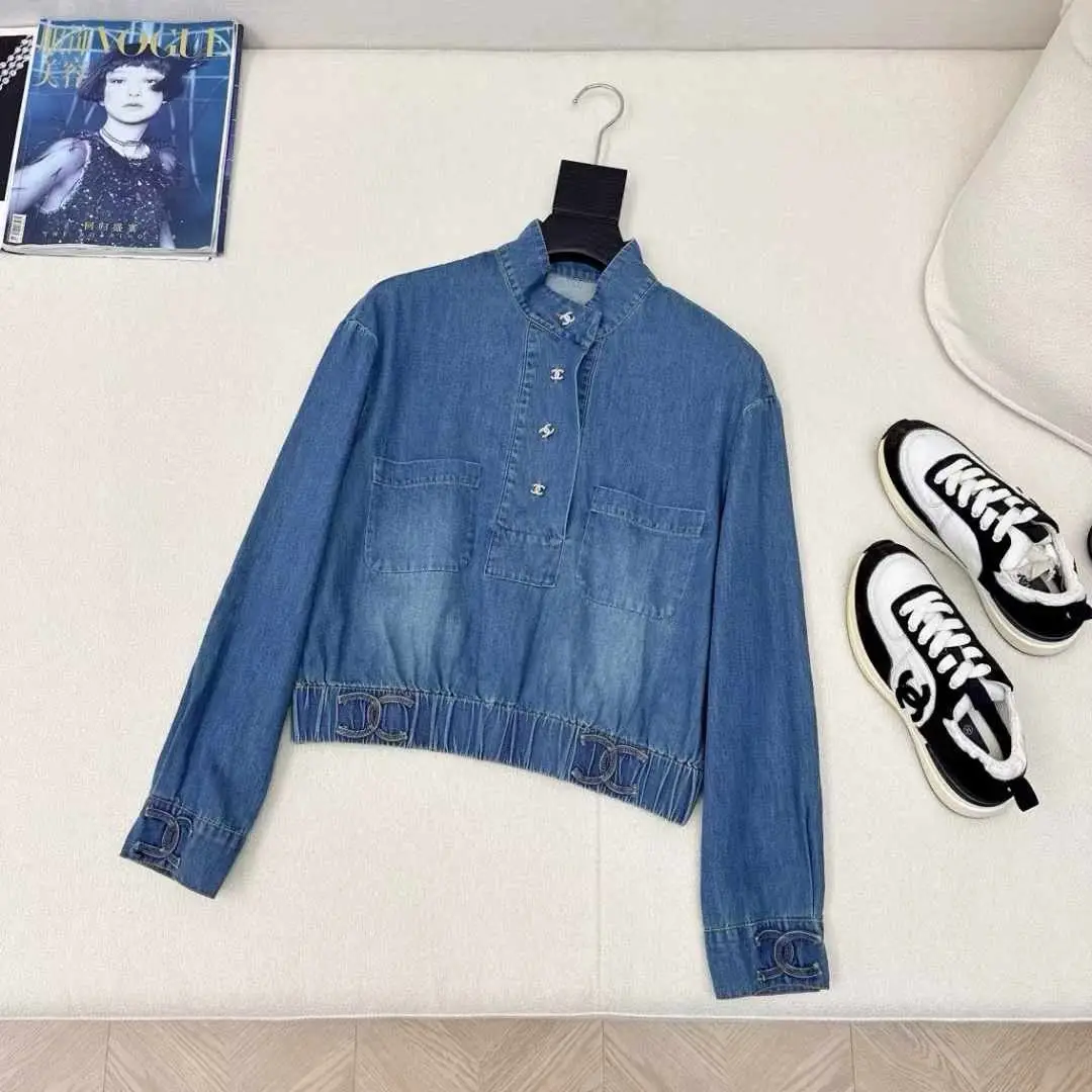 CHANEL Denim Blue Jacket For Women CHANEL Denim Blue Jacket For Women