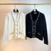 CHANEL Designer Chain Knit Cardigan