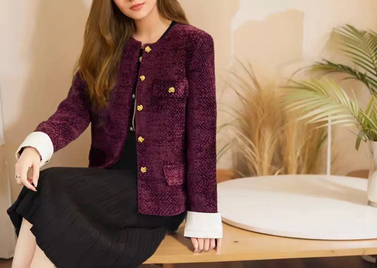 CHANEL Style Tweed Jacket Sweater CHANEL Style Tweed Jacket Sweater