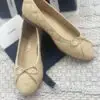 CHANEL Iconic Cap-Toe Ballet Flats