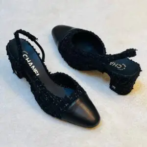 CHANEL Two-Tone Slingback Heels