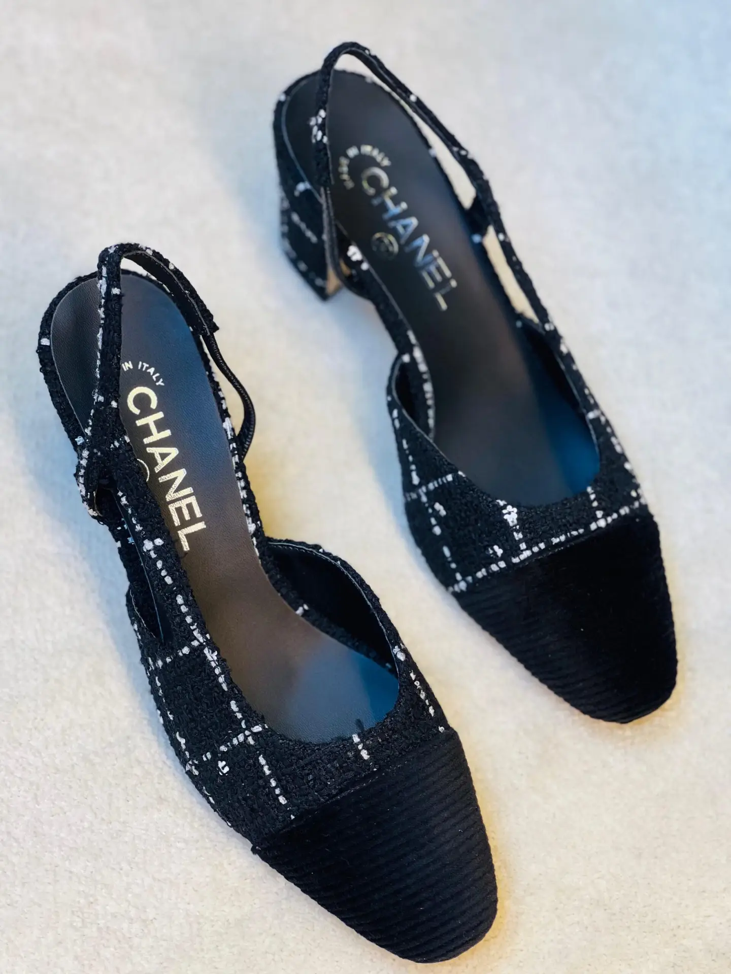 Chanel Tweed Slingback Sandal Chanel Tweed Slingback Sandal