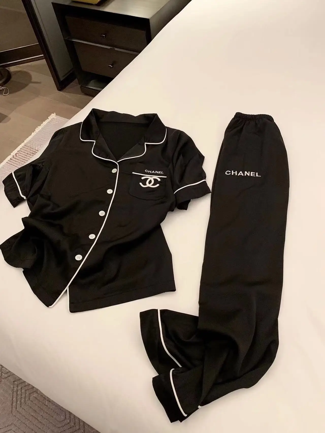 CHANEL Signature CC Logo Pajama Set CHANEL Signature CC Logo Pajama Set