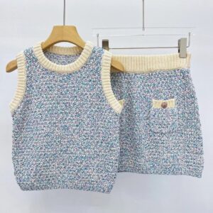 CHANEL Style Wool V-Neck Sweater Jacket