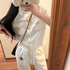 CHANEL Crop Top Tracksuit