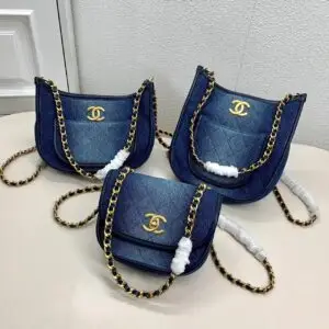 CHANEL Denim Pouch Bag