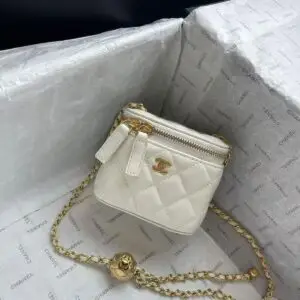 CHANEL Mini Quilted Lambskin Vanity Bag