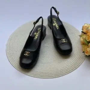 CHANEL Satin Heeled Sandals