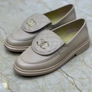 CHANEL Quilted CC Loafers in Leather