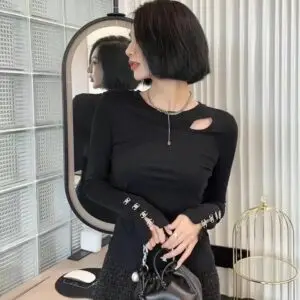 CHANEL Ribbed Cotton T-Shirt