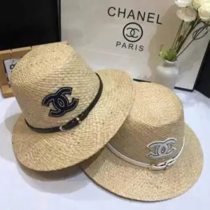 CHANEL Iconic CC Logo Straw Hat