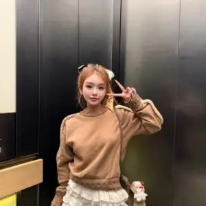 CHANEL High Neck Cashmere Wool Sweater