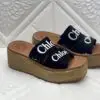 Chloé Woody Wedge Espadrille Sandals