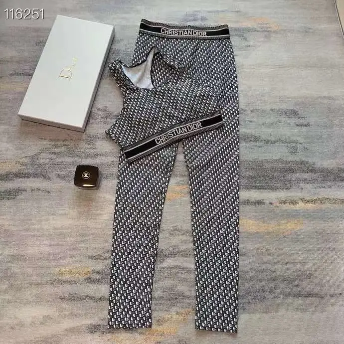 CHRISTIAN DIOR Patterned Thick Leggings CHRISTIAN DIOR Patterned Thick Leggings