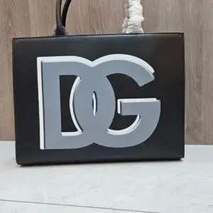 DOLCE & GABBANA Logo-Print Leather Shopper Bag