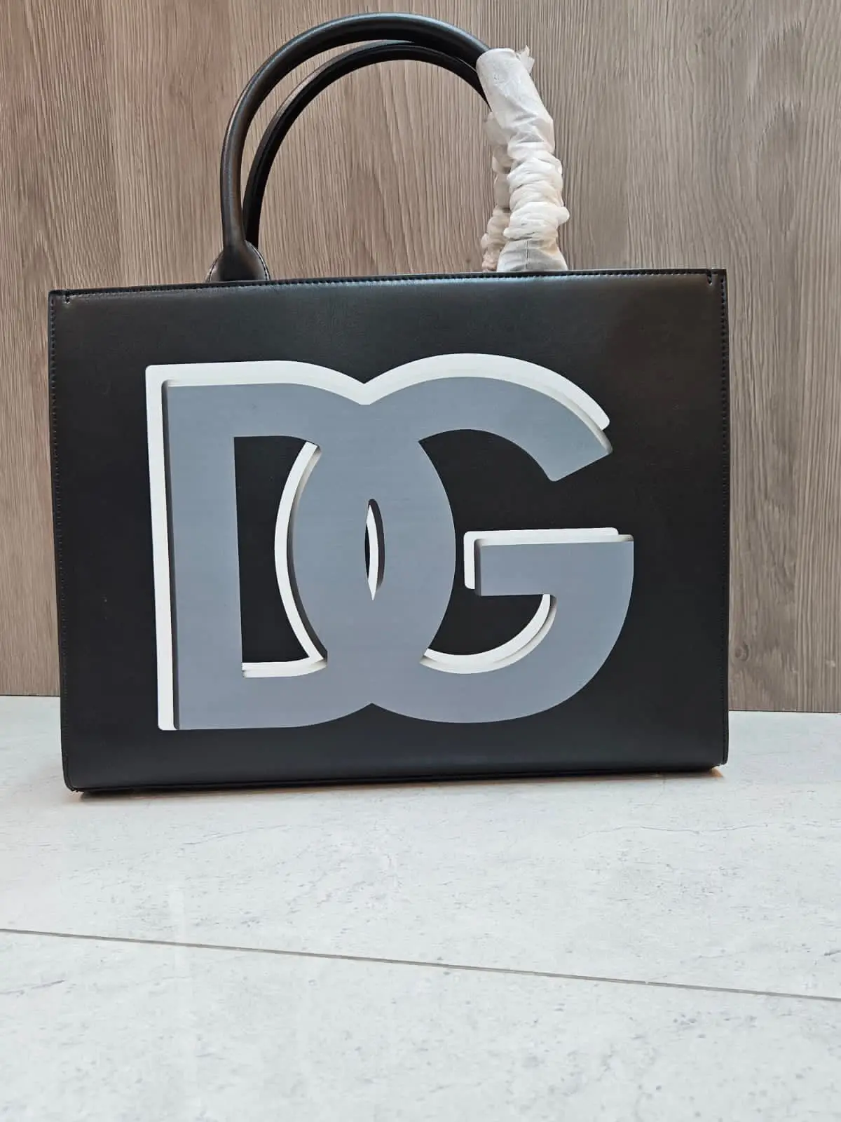 DOLCE & GABBANA Logo-Print Leather Shopper Bag DOLCE & GABBANA Logo-Print Leather Shopper Bag