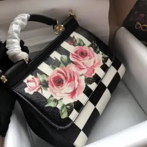 D&GD&G Floral Print Leather Bag