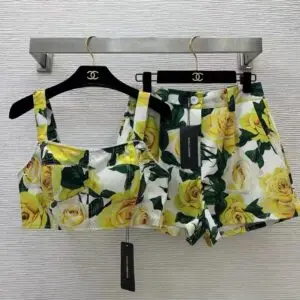 DOLCE & GABBANA Floral Print Tank & Shorts Set