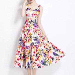 DOLCE & GABBANA Perkins Floral Ruffle Dress