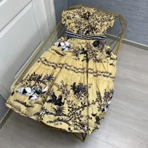 DIOR Print Sleeveless Maxi Dress