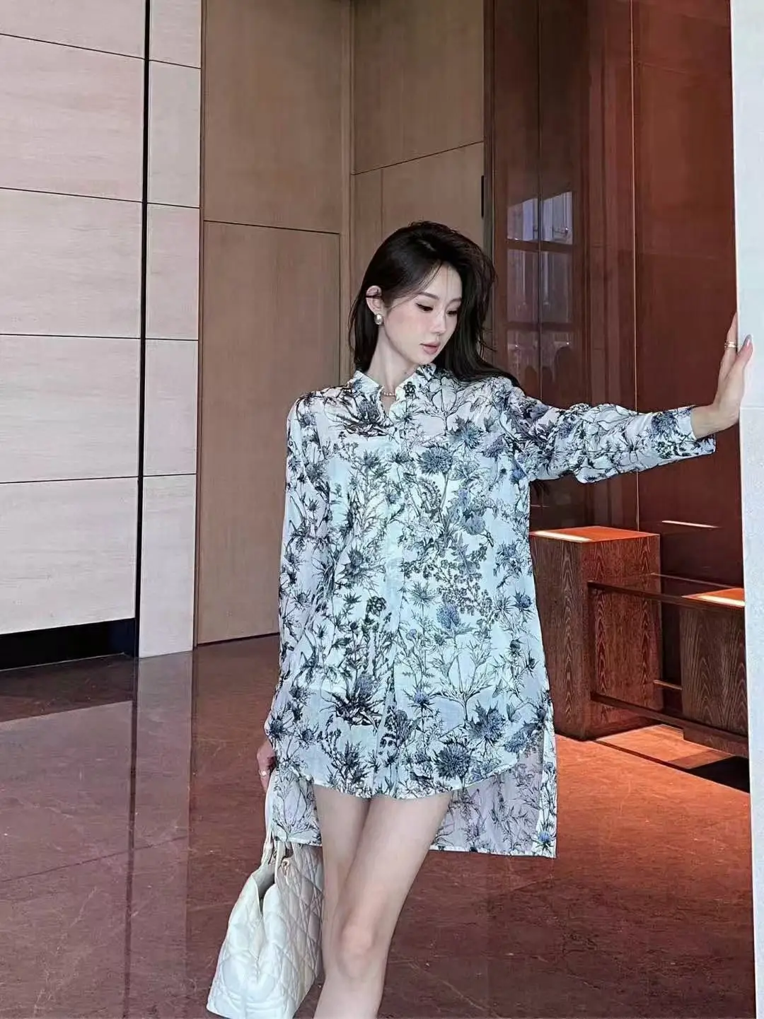 DIOR Animal Printed Chiffon Top For Women DIOR Animal Printed Chiffon Top For Women