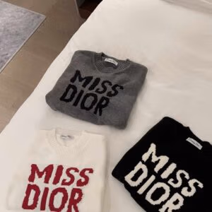 DIOR Cashmere & Silk Graffiti Motif Sweater