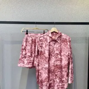 DIOR Maroon Floral Print Shirt