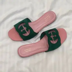 Gucci Interlocking G Cutout Leather Sandals