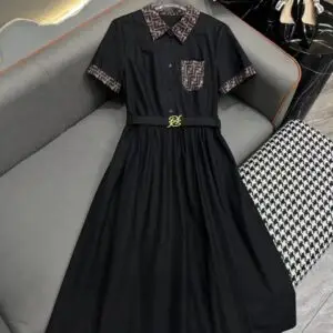 FENDI Half Sleeve Belted Casual Dress