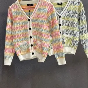 FENDI Oversized V-Neck Knit Sweater