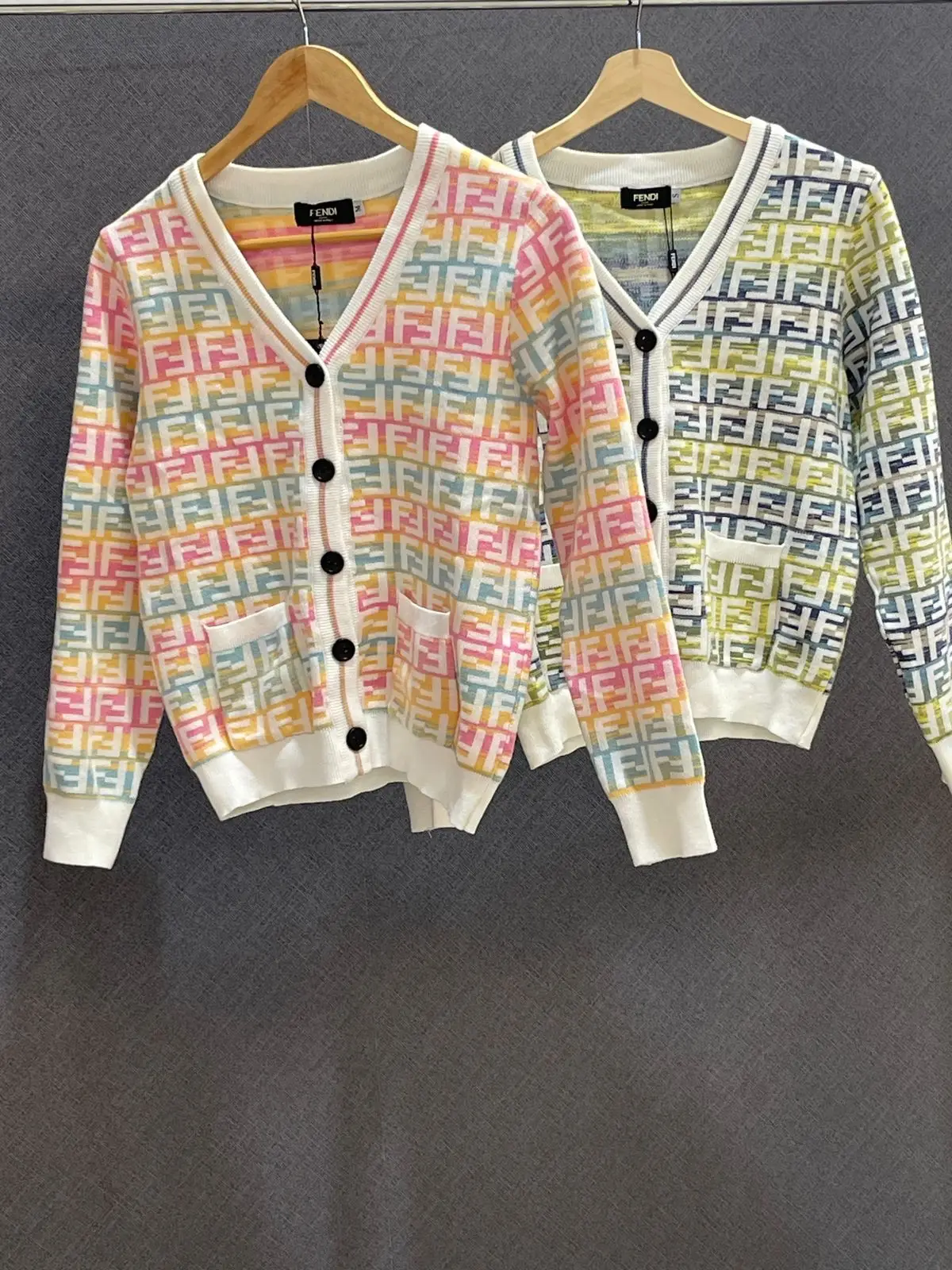 FENDI Oversized V-Neck Knit Sweater FENDI Oversized V-Neck Knit Sweater