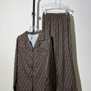 FENDI Printed Satin Night Suit